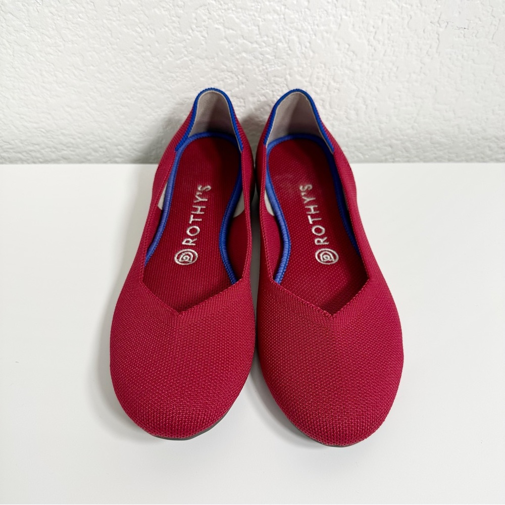 ROTHY’S Red Round Toe Flats Size 8.5